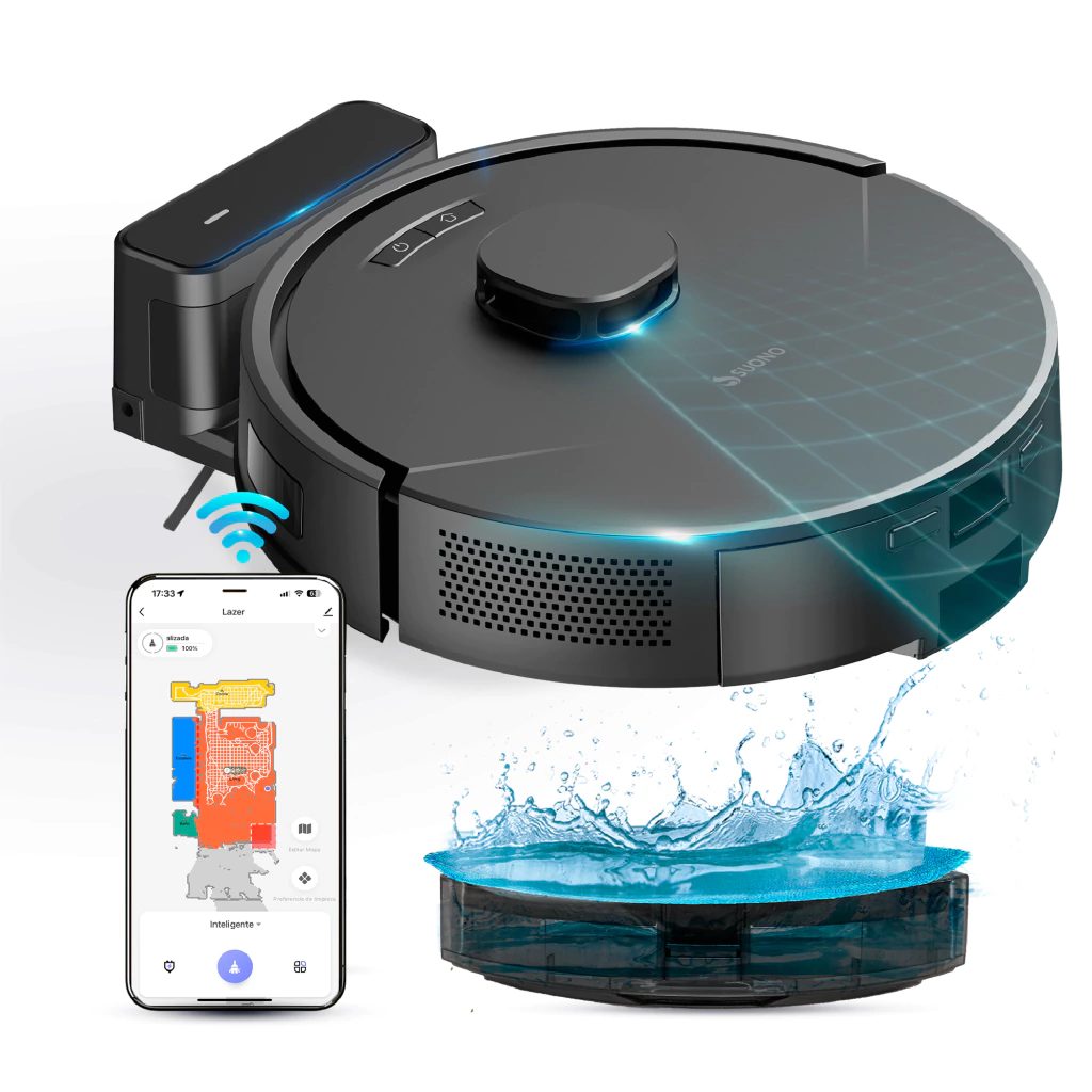 Aspiradora robot con app y láser LiDAR 8000 Pa