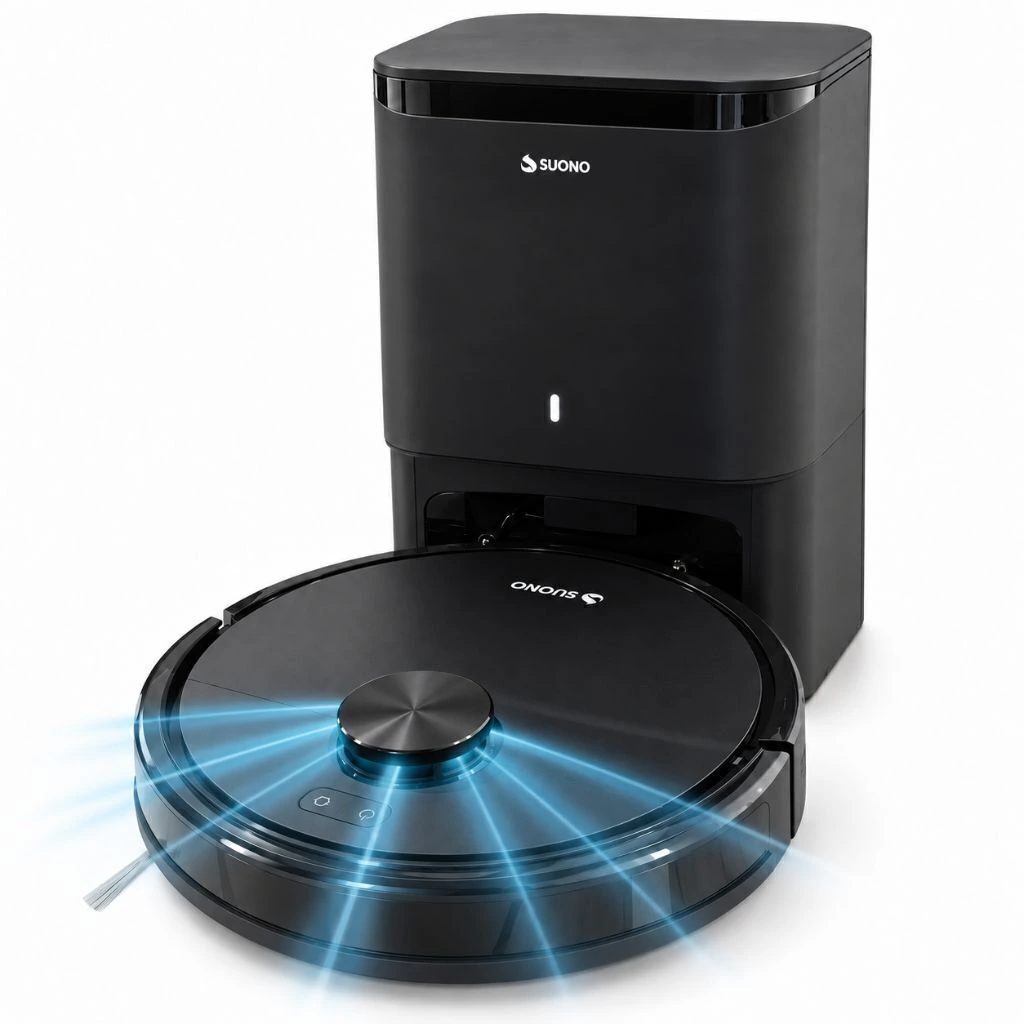 Aspiradora robot láser con base de autovaciado 5000 Pa