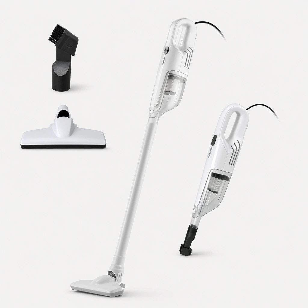 Aspiradora vertical 2 en 1 con cable 550 W y filtro HEPA lavable