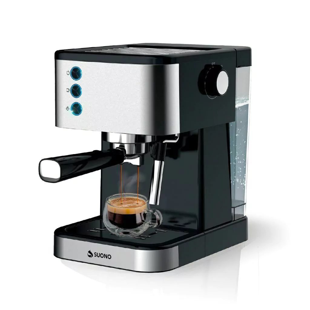 Cafetera espresso 1,5 L 20 bar 1350 W plateada