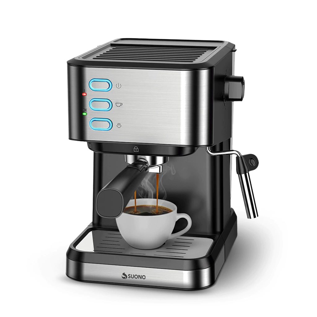 Cafetera espresso 20 bar con vaporizador de leche 1,5 L