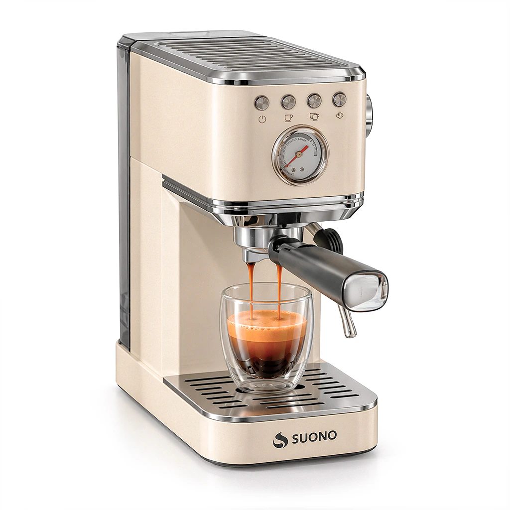 Cafetera espresso slim 20 bar con vaporizador