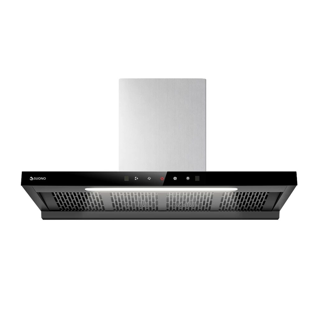 Campana extractora 200 W silver con luz LED y control táctil