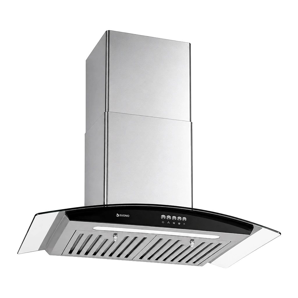 Campana extractora 200 W con tubo extensible, LED y doble filtro