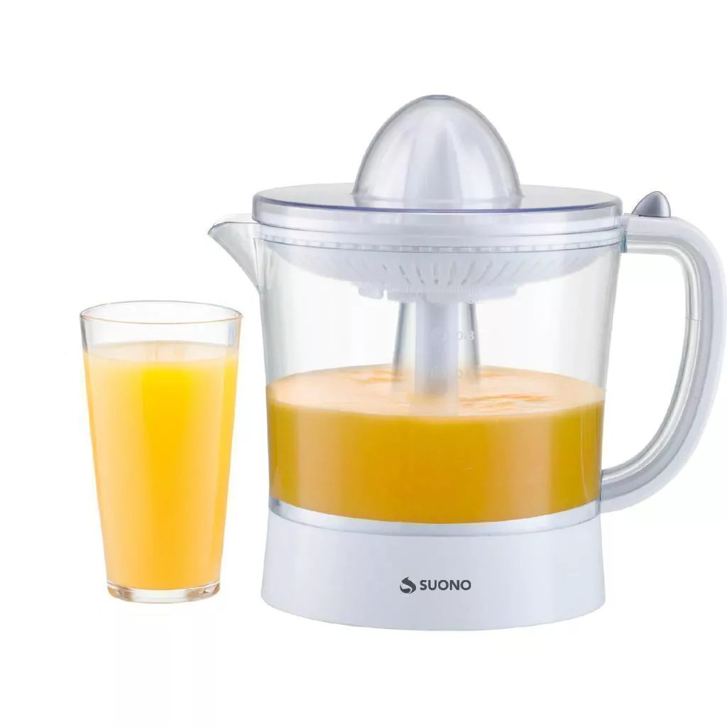 Exprimidor de jugos eléctrico 1,2 L con 2 conos