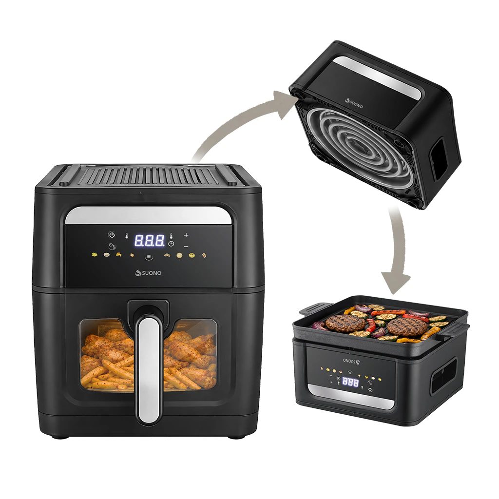 Freidora de aire digital Flip Grill 2 en 1 9 L 1900 W