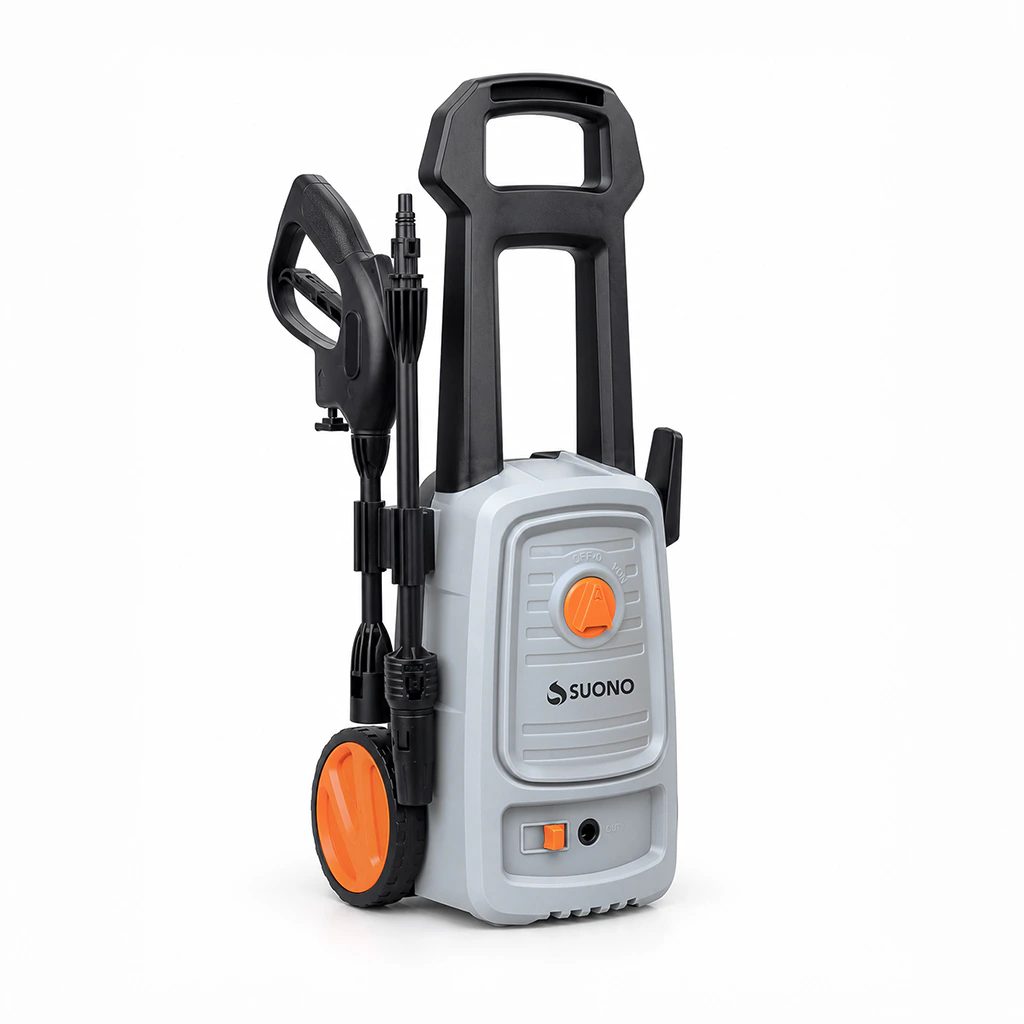 Hidrolavadora eléctrica 1400 W 105 bar con botella espumadora