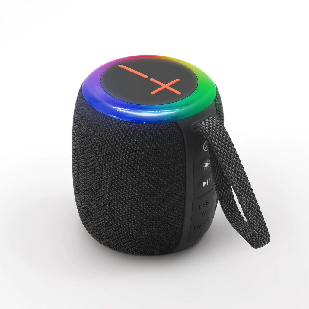 Parlante bluetooth 5.3 5 W con luz RGB y USB-C