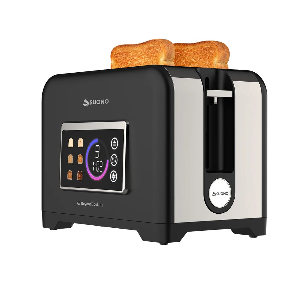 Tostadora digital con panel lateral 2 panes 1000 W