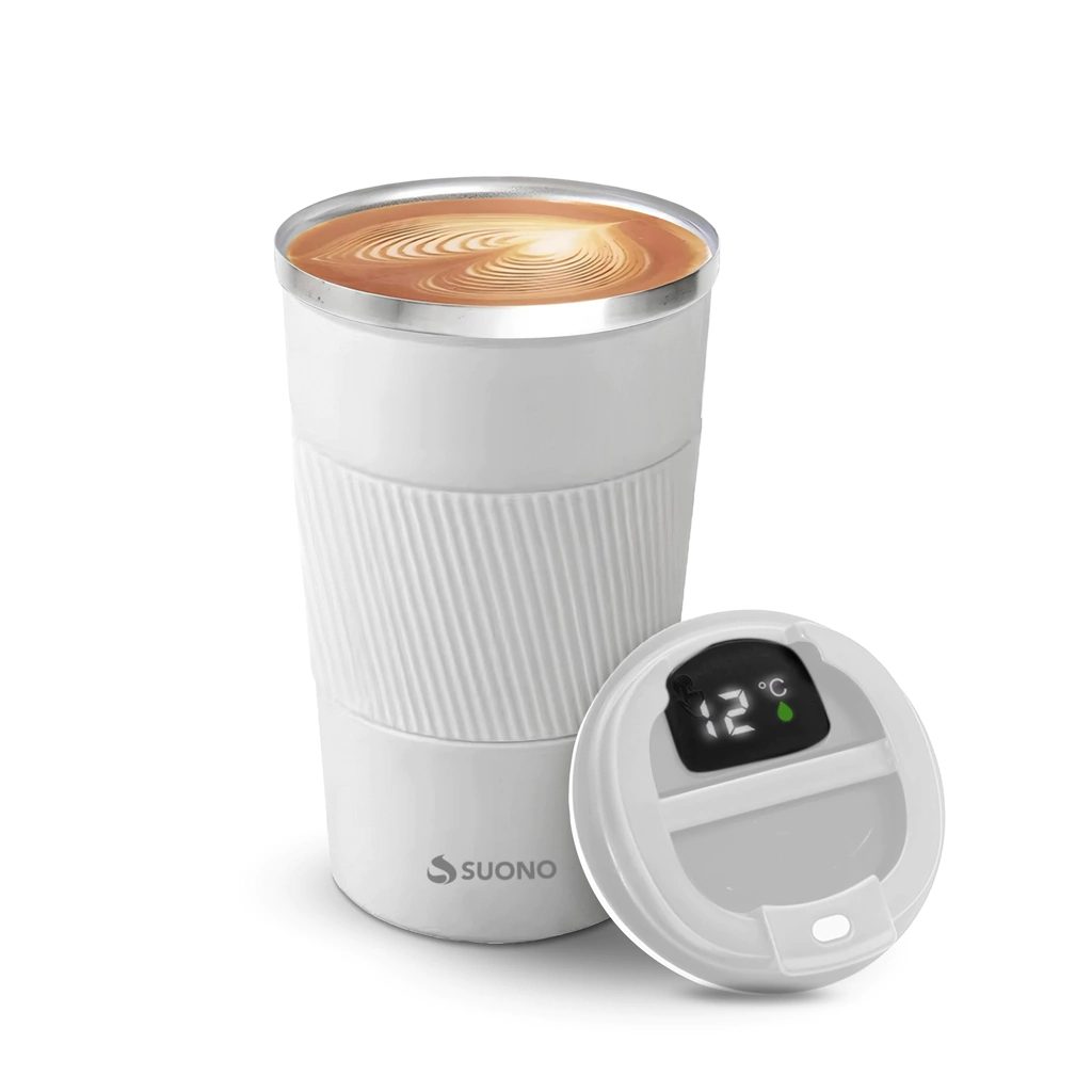 Vaso térmico 450 ml con tapa y sensor de temperatura